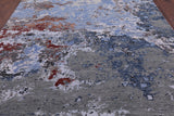 Abstract Modern Handmade Wool & Silk Rug - 8' 0" X 10' 2" - Golden Nile