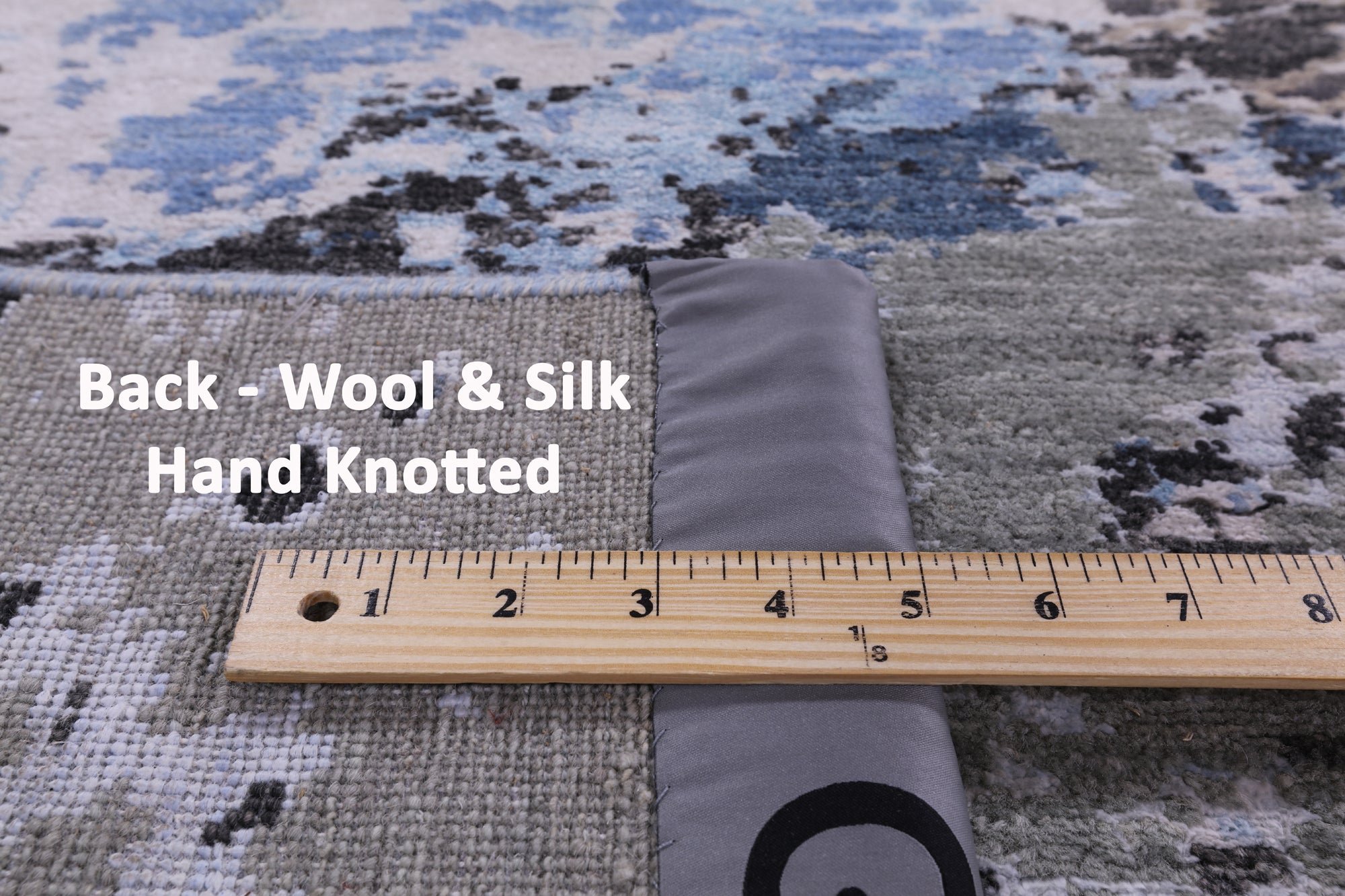 Abstract Modern Handmade Wool & Silk Rug - 8' 0" X 10' 2" - Golden Nile
