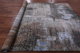 Abstract Modern Handmade Wool & Silk Rug - 8' 2" X 10' 2" - Golden Nile