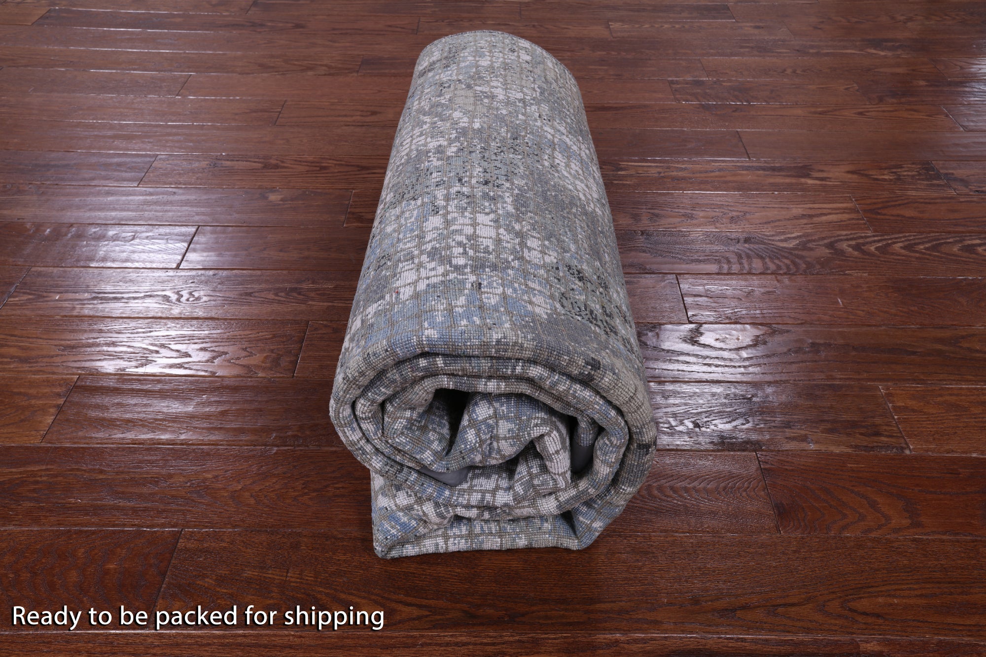 Abstract Contemporary Hand Knotted Wool & Silk Rug - 6' 0" X 9' 2" - Golden Nile