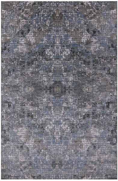 Abstract Contemporary Hand Knotted Wool & Silk Rug - 6' 0" X 9' 2" - Golden Nile