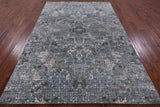 Abstract Contemporary Hand Knotted Wool & Silk Rug - 6' 0" X 9' 2" - Golden Nile