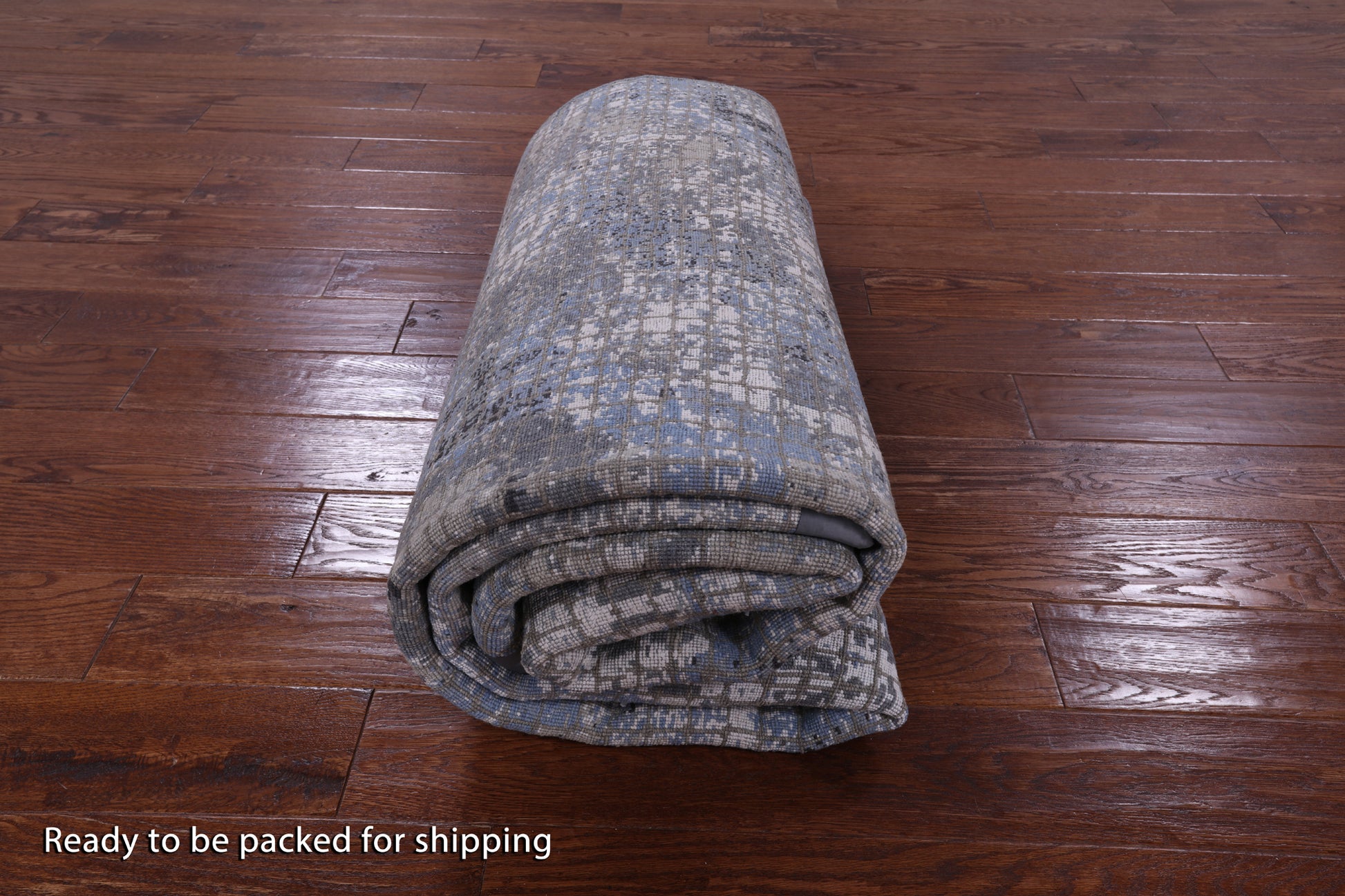 Abstract Contemporary Hand Knotted Wool & Silk Rug - 6' 0" X 9' 2" - Golden Nile