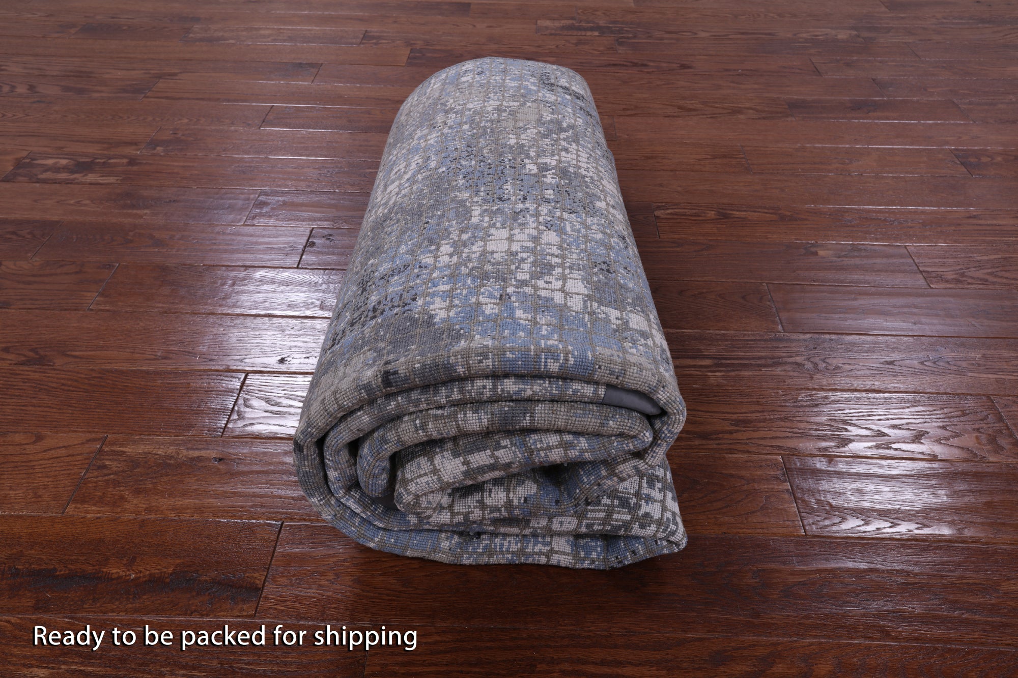 Abstract Contemporary Hand Knotted Wool & Silk Rug - 6' 0" X 9' 2" - Golden Nile