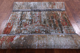 Contemporary Hand Knotted Wool & Silk Rug - 4' 0" X 6' 1" - Golden Nile