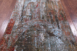 Contemporary Hand Knotted Wool & Silk Rug - 4' 0" X 6' 1" - Golden Nile