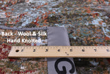 Contemporary Hand Knotted Wool & Silk Rug - 4' 0" X 6' 1" - Golden Nile
