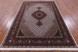 Ivory Bijar Hand Knotted Wool & Silk Rug - 6' 1" X 9' 0" - Golden Nile