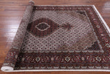 Ivory Bijar Hand Knotted Wool & Silk Rug - 6' 1" X 9' 0" - Golden Nile
