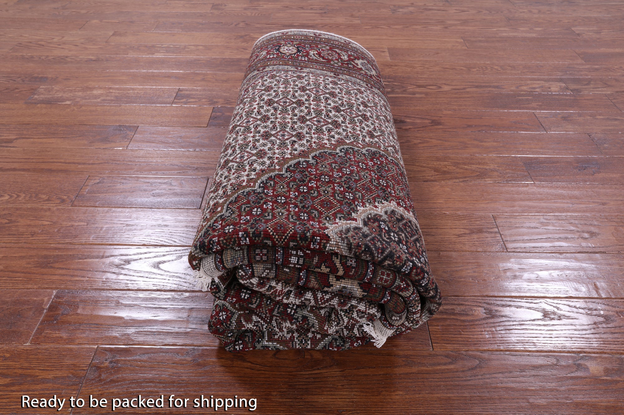 Ivory Bijar Hand Knotted Wool & Silk Rug - 6' 1" X 9' 0" - Golden Nile
