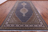 Blue Bijar Hand Knotted Wool & Silk Rug - 8' 3" X 16' 9" - Golden Nile