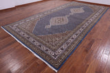 Blue Bijar Hand Knotted Wool & Silk Rug - 8' 3" X 16' 9" - Golden Nile