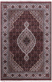 Bijar Hand Knotted Wool & Silk Rug - 3' 11" X 5' 11" - Golden Nile