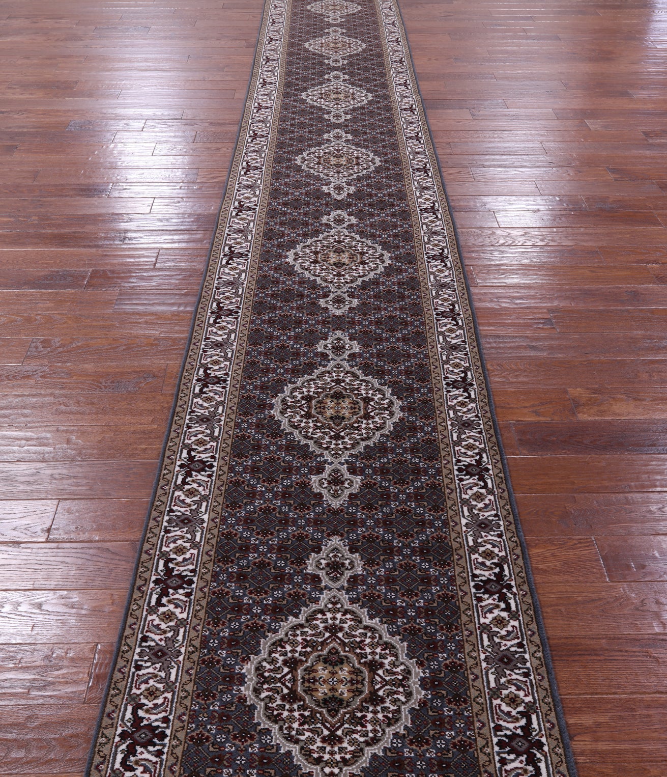 Bijar Hand Knotted Wool & Silk Runner Rug - 2' 6" X 25' 7" - Golden Nile