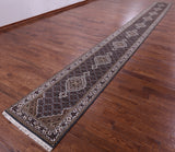 Bijar Hand Knotted Wool & Silk Runner Rug - 2' 6" X 25' 7" - Golden Nile