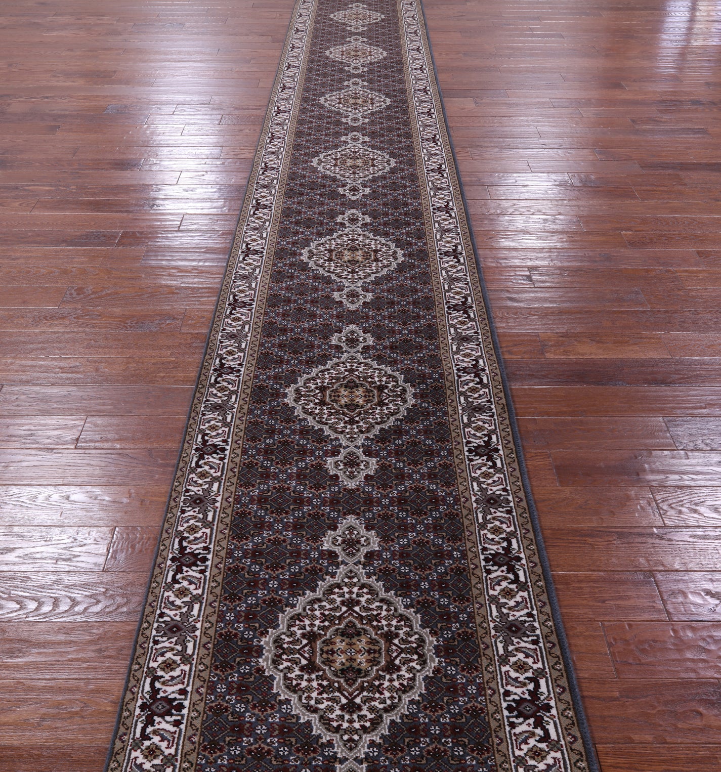 Bijar Hand Knotted Wool & Silk Runner Rug - 2' 7" X 25' 8" - Golden Nile