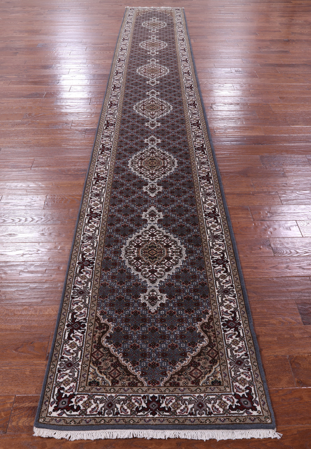 Bijar Handmade Wool & Silk Runner Rug - 2' 7" X 17' 10" - Golden Nile