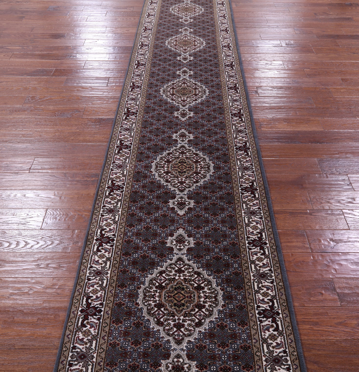 Bijar Handmade Wool & Silk Runner Rug - 2' 7" X 17' 10" - Golden Nile