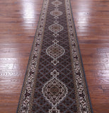 Bijar Handmade Wool & Silk Runner Rug - 2' 7" X 17' 10" - Golden Nile