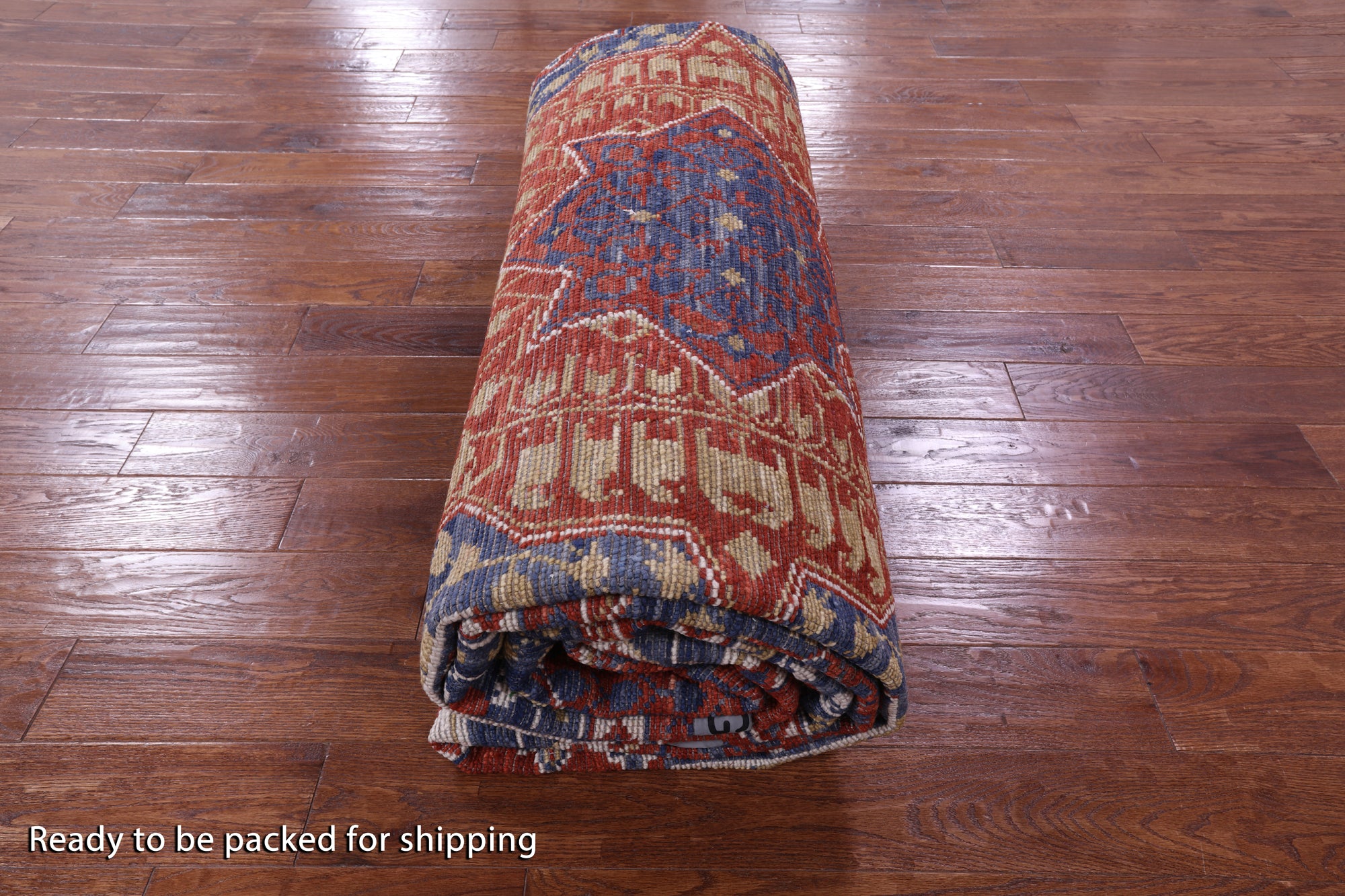 Geometric Persian Mamluk Hand Knotted Wool Rug - 10' 2" X 13' 10" - Golden Nile
