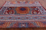 Geometric Persian Mamluk Hand Knotted Wool Rug - 10' 2" X 13' 10" - Golden Nile