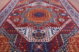 Geometric Persian Mamluk Hand Knotted Wool Rug - 10' 2" X 13' 10" - Golden Nile