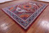 Geometric Persian Mamluk Hand Knotted Wool Rug - 10' 2" X 13' 10" - Golden Nile