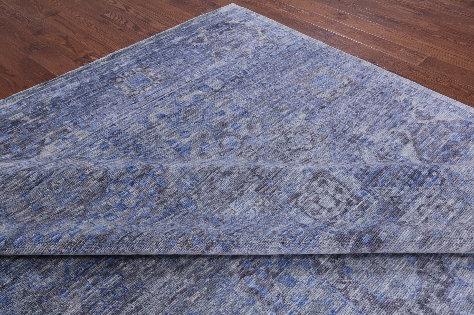 Geometric Persian Mamluk Handmade Wool Rug - 10' 2" X 14' 2" - Golden Nile