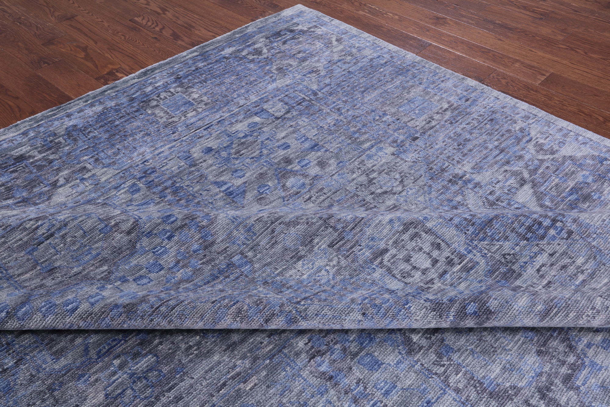 Geometric Persian Mamluk Handmade Wool Rug - 10' 2" X 14' 2" - Golden Nile
