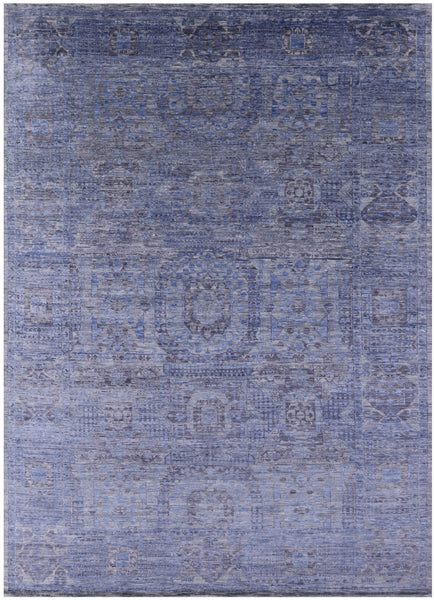 Geometric Persian Mamluk Handmade Wool Rug - 10' 2" X 14' 2" - Golden Nile