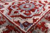 Red Geometric Persian Mamluk Hand Knotted Wool Rug - 10' 2" X 14' 2" - Golden Nile