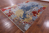 Abstract Contemporary Handmade Wool Rug - 10' 0" X 14' 0" - Golden Nile