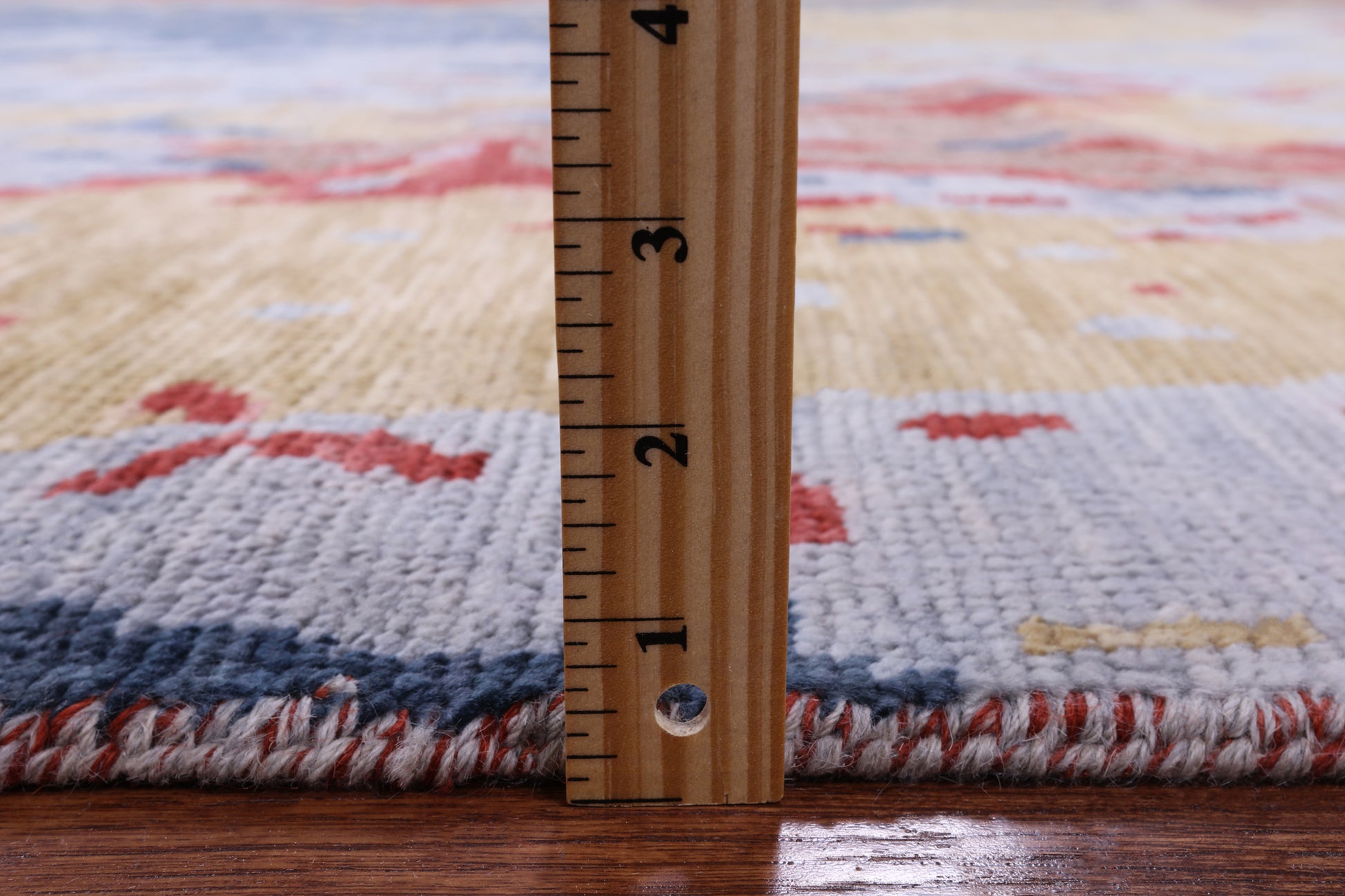 Abstract Contemporary Handmade Wool Rug - 10' 0" X 14' 0" - Golden Nile