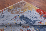 Abstract Contemporary Handmade Wool Rug - 10' 0" X 14' 0" - Golden Nile