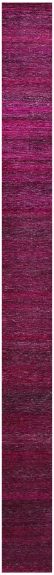 Pink Savannah Grass Hand Knotted Wool & Silk Runner Rug - 2' 6" X 26' 2" - Golden Nile