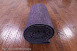 Purple Savannah Grass Hand Knotted Wool & Silk Runner Rug - 2' 7" X 27' 9" - Golden Nile