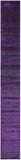 Purple Savannah Grass Hand Knotted Wool & Silk Runner Rug - 2' 5" X 19' 11" - Golden Nile