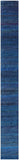 Blue Savannah Grass Hand Knotted Wool & Silk Runner Rug - 2' 7" X 21' 11" - Golden Nile