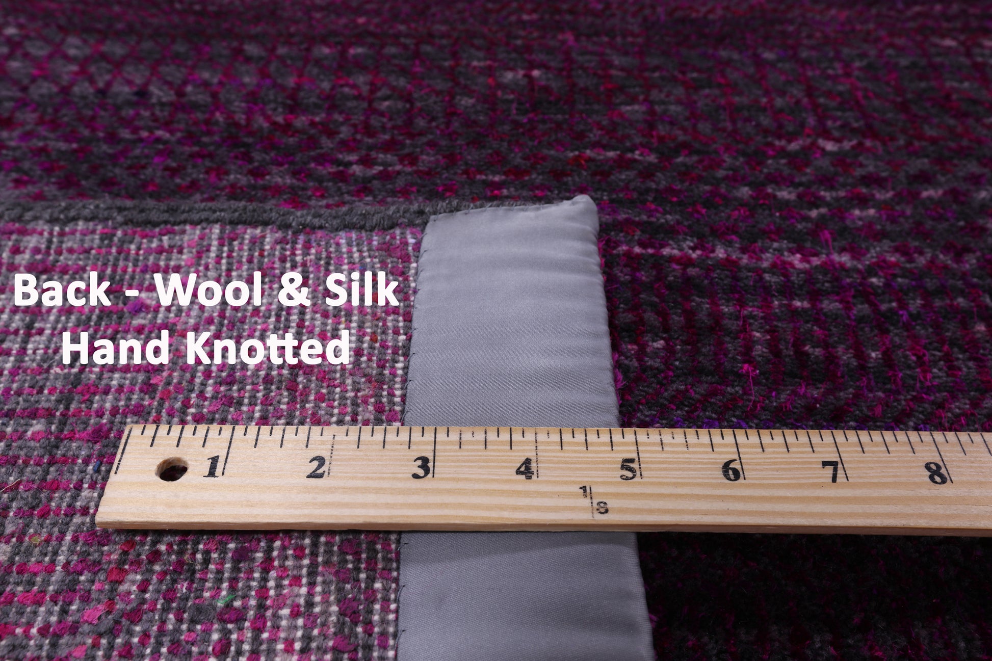 Purple Savannah Grass Hand Knotted Wool & Silk Rug - 9' 11" X 19' 7" - Golden Nile