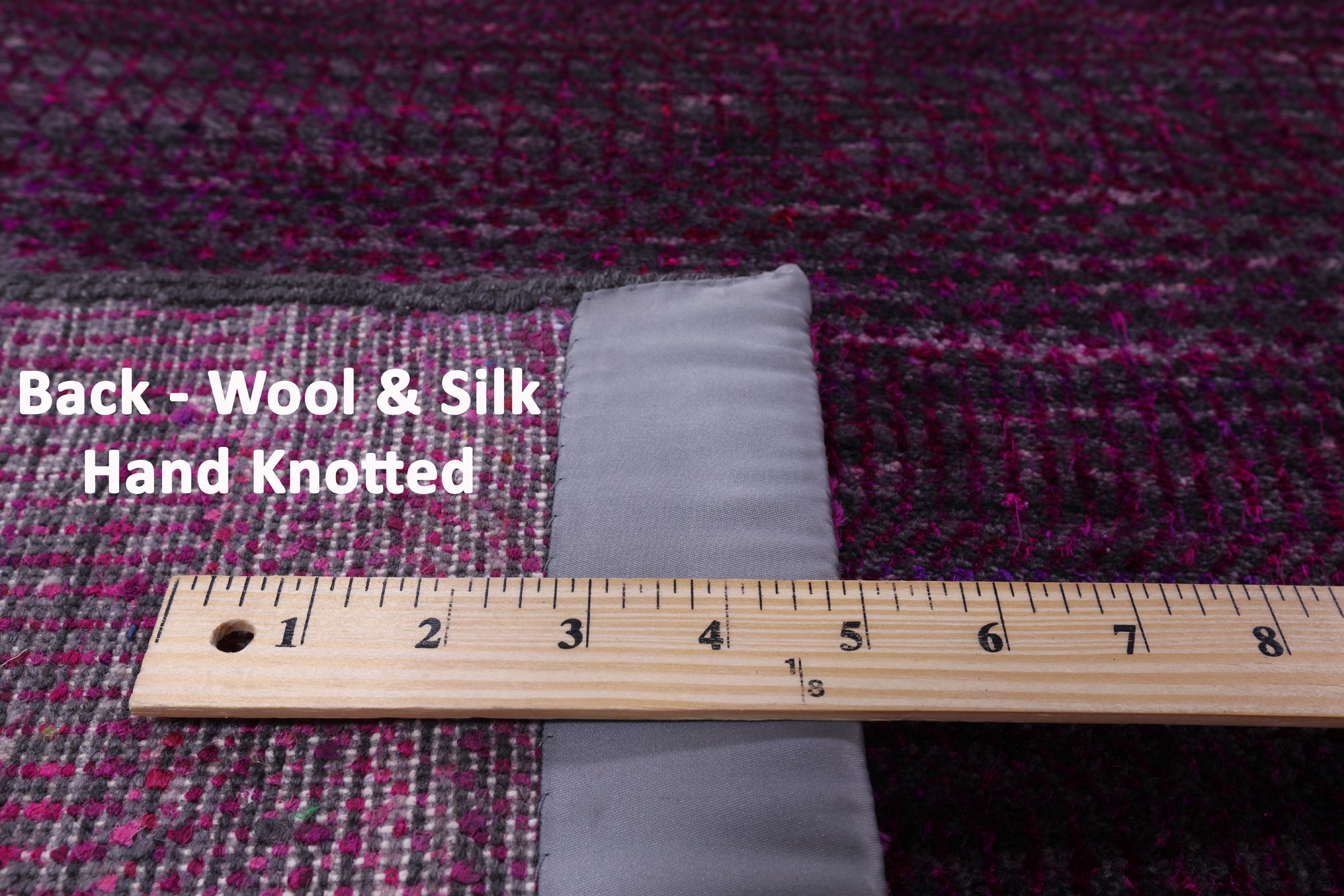 Purple Savannah Grass Hand Knotted Wool & Silk Rug - 9' 11" X 19' 7" - Golden Nile