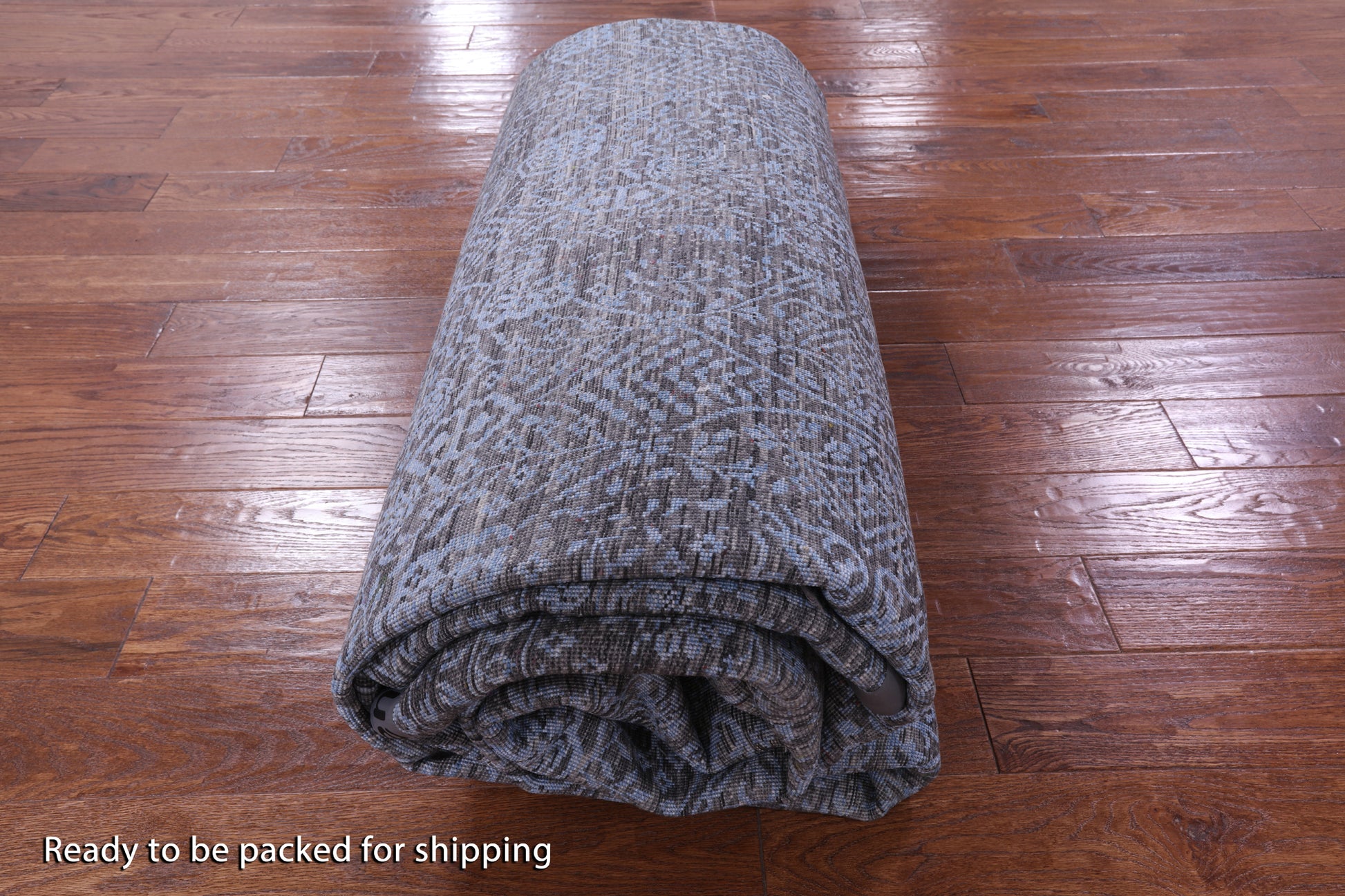 Grey Persian Hand Knotted Wool & Silk Rug - 10' 2" X 14' 3" - Golden Nile