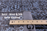 Grey Persian Hand Knotted Wool & Silk Rug - 10' 2" X 14' 3" - Golden Nile