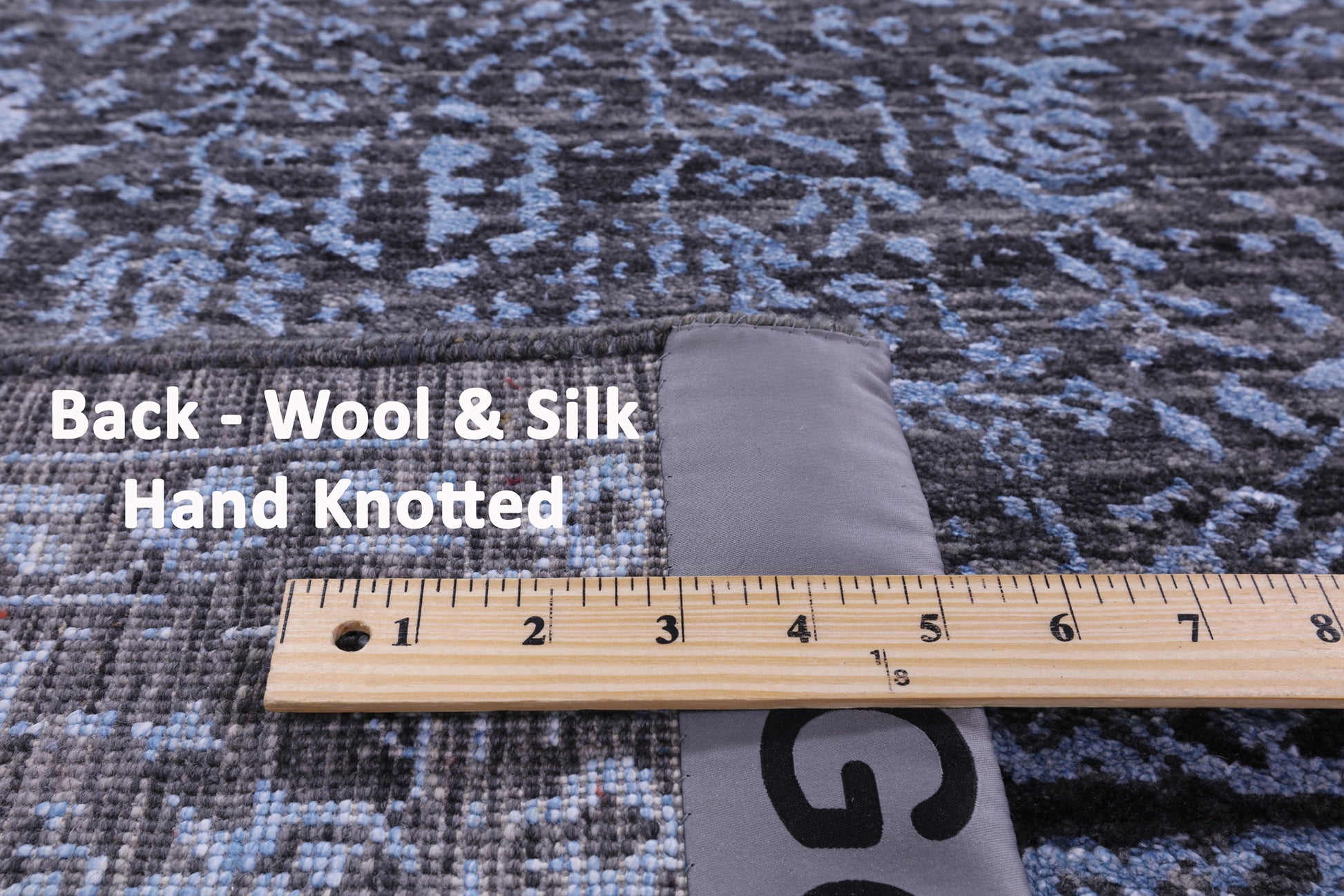 Grey Persian Hand Knotted Wool & Silk Rug - 10' 2" X 14' 3" - Golden Nile