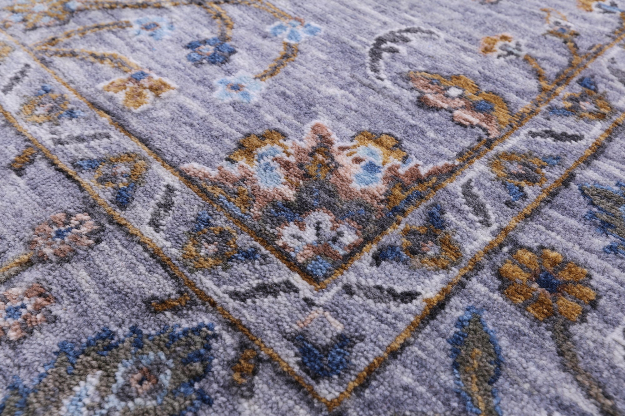 Grey Persian Tabriz Hand Knotted Wool Rug - 6' 1" X 9' 3" - Golden Nile