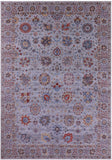 Grey Persian Tabriz Hand Knotted Wool Rug - 9' 11" X 14' 3" - Golden Nile