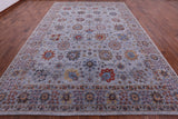 Grey Persian Tabriz Hand Knotted Wool Rug - 9' 11" X 14' 3" - Golden Nile