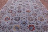 Grey Persian Tabriz Hand Knotted Wool Rug - 9' 11" X 14' 3" - Golden Nile