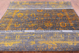Grey Persian Hand Knotted Wool & Silk Rug - 7' 11" X 10' 3" - Golden Nile