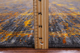 Grey Persian Hand Knotted Wool & Silk Rug - 7' 11" X 10' 3" - Golden Nile