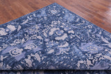 Blue Contemporary Hand Knotted Wool Rug - 8' 11" X 12' 1" - Golden Nile